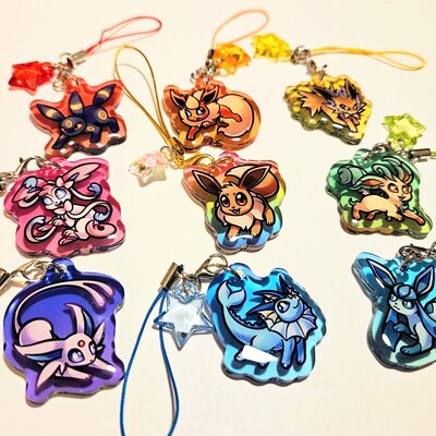 Eevee evolution mini charms