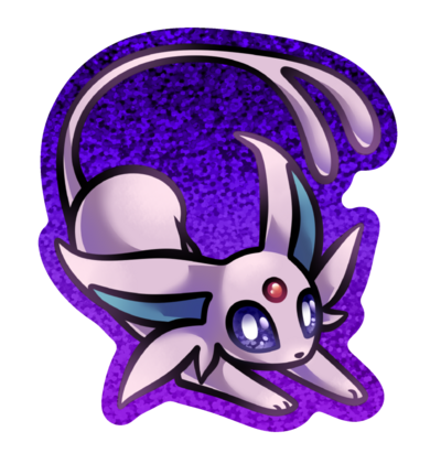 Glitter Espeon Vinyl Sticker