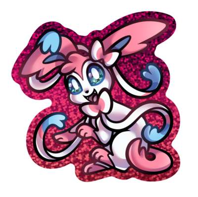 Glitter Sylveon Vinyl Sticker