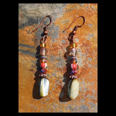 Tribe vibe (lime) handmade earrings by nubian collection artwear 👑