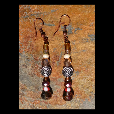 TRIBE VIBE (Brown) Handmade Earrings By Nubian Collection Artwear 👑