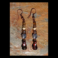 TRIBE VIBE (Brown) Handmade Earrings By Nubian Collection Artwear 👑 - Thumbnail 1
