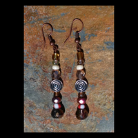 TRIBE VIBE (Brown) Handmade Earrings By Nubian Collection Artwear 👑 - Thumbnail 2