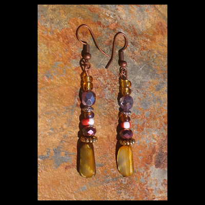 Tribe vibe (lavender) handmade earrings by nubian collection artwear 👑