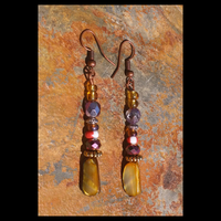 TRIBE VIBE (Lavender) Handmade Earrings By Nubian Collection Artwear 👑 - Thumbnail 1