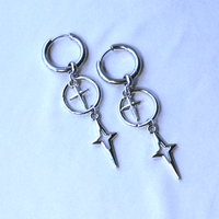 CROSS & STAR EARRINGS - Thumbnail 2