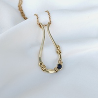 950 silver wire wrap ring holder necklace for 7 th anniversary gift, handmade ring keeper necklace for her, wedding ring pendant - Thumbnail 4