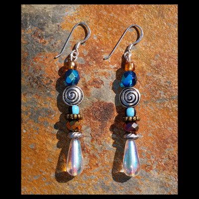 Crystal moonlight ✨️ handmade earrings by nubian collection artwear 👑 