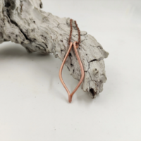 Ring holder necklace, copper wire pendant, minimalist ring pendant for her, wedding ring pendant - Thumbnail 3
