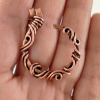 Ring holder necklace, ring keeper necklace, artistic wire pendant, ring pendant for her, wedding ring pendant - Thumbnail 2