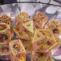 Wildfire Faun Stained Glass Polyhedral Set - Thumbnail 1