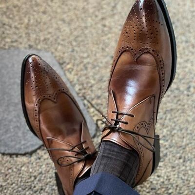 Outstanding make 100% handmade natural polishing oxfords chukka formal shoes 