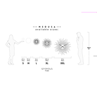 Medusa Meadow - Handmade Colorful Sun Wall Clock, a Starburst Wall Decor - Thumbnail 5