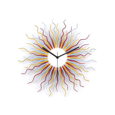 Medusa Meadow - Handmade Colorful Sun Wall Clock, a Starburst Wall Decor