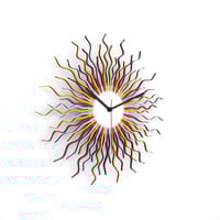 Medusa Meadow - Handmade Colorful Sun Wall Clock, a Starburst Wall Decor - Thumbnail 2