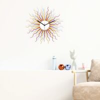 Medusa Meadow - Handmade Colorful Sun Wall Clock, a Starburst Wall Decor - Thumbnail 4