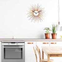 Medusa Meadow - Handmade Colorful Sun Wall Clock, a Starburst Wall Decor - Thumbnail 6