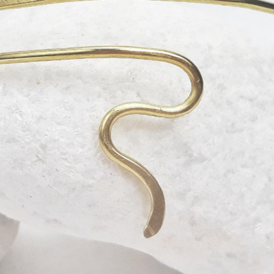 Egyptian upper arm bracelet for women, adjustable snake upper arm cuff with brass wire