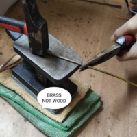 Golden hair sticks with mookaite jasper set, brass wire hair fork, set of 2 metal hair slide - Thumbnail 5