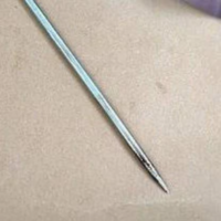  Silver plated hair stick with filigree and black onix bead - Thumbnail 4