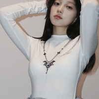 Exaggerated Eyes Sweater Chain Necklace - Thumbnail 3