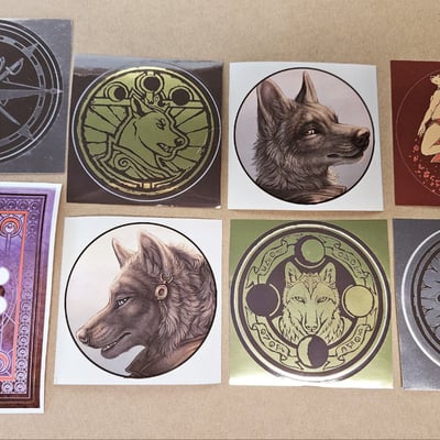 Red lantern sticker set