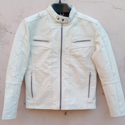 Crafted leather new men genuine lambskin leather jacket slim fit biker motorcycle jacket - Thumbnail 5