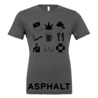 Unisex - Tourist T-Shirt Black Icons - Thumbnail 1