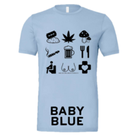 Unisex - Tourist T-Shirt Black Icons - Thumbnail 2