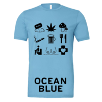 Unisex - Tourist T-Shirt Black Icons - Thumbnail 10