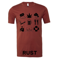 Unisex - Tourist T-Shirt Black Icons - Thumbnail 15