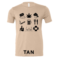 Unisex - Tourist T-Shirt Black Icons - Thumbnail 16