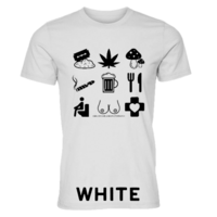 Unisex - Tourist T-Shirt Black Icons - Thumbnail 18