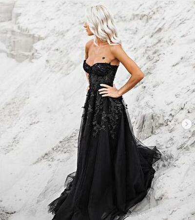 Sexy Mermaid Black Lace Formal Party Dresses