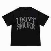 I DON'T SMOKE RHINESTONE BLACK TEE - Thumbnail 3
