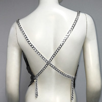 Bling Body Harness Dangling Collar Camisole Metal Spicy Tank Top for Party - Thumbnail 5