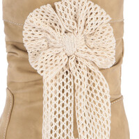 New casual and versatile sweet student bow boots - Thumbnail 4