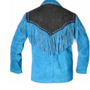 Handmade Men Western Cowboy Leather Jacket with Suede Coat Jacket For Men-1