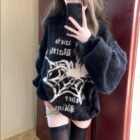 Spider sweater knitted sweater top - Thumbnail 1