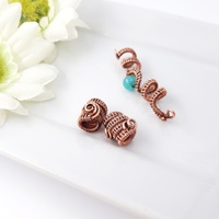 Blue amazonite dreadlocks beads 3 pcs set - Thumbnail 4