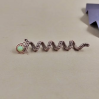 Unisex snake dreadlock bead, boho dread loc with gemstone, - Thumbnail 3