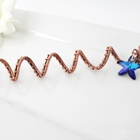 star dreadlock bead for hair braid, wire wrap viking dread beads - Thumbnail 4