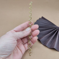 Brass dreadlock bead for long hair, viking style hair spiral - Thumbnail 1