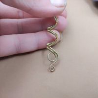 Brass dreadlock bead for long hair, viking style hair spiral - Thumbnail 3