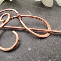Copper wire hair clip for fine or thick hair, hair claw clip for women - Thumbnail 4