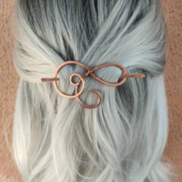 Copper wire hair clip for fine or thick hair, hair claw clip for women - Thumbnail 1