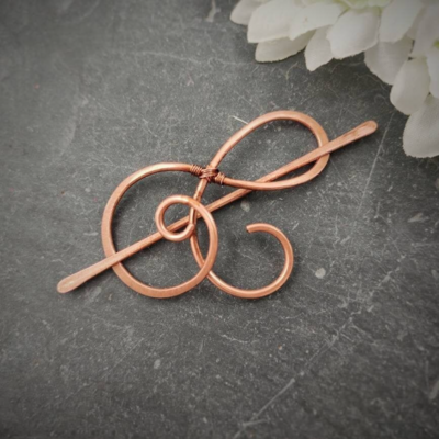 Copper wire hair clip for fine or thick hair, hair claw clip for women