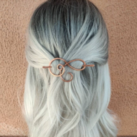 Copper wire hair clip for fine or thick hair, hair claw clip for women - Thumbnail 5