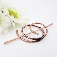 Small hair clip for fine hair, copper wire hair accessories for women - Thumbnail 4