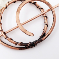 Small hair clip for fine hair, copper wire hair accessories for women - Thumbnail 5